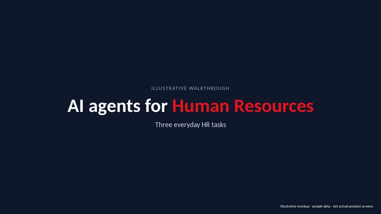 Video thumbnail for AI Agents for HR: Onboarding, Employee Questions and Record Clean-Up
