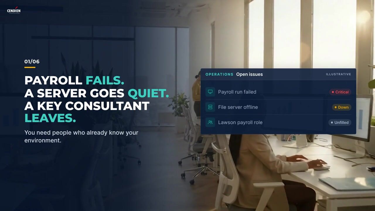 Video thumbnail for: Who is Cendien? IT managed services, ERP support and IT staffing since 1999