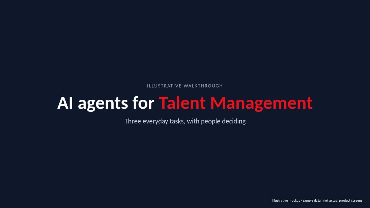 Video thumbnail for AI Agents for Talent Management, With People Deciding