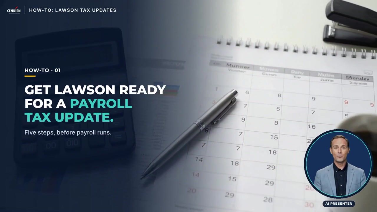 How to get Infor Lawson ready for a payroll tax update