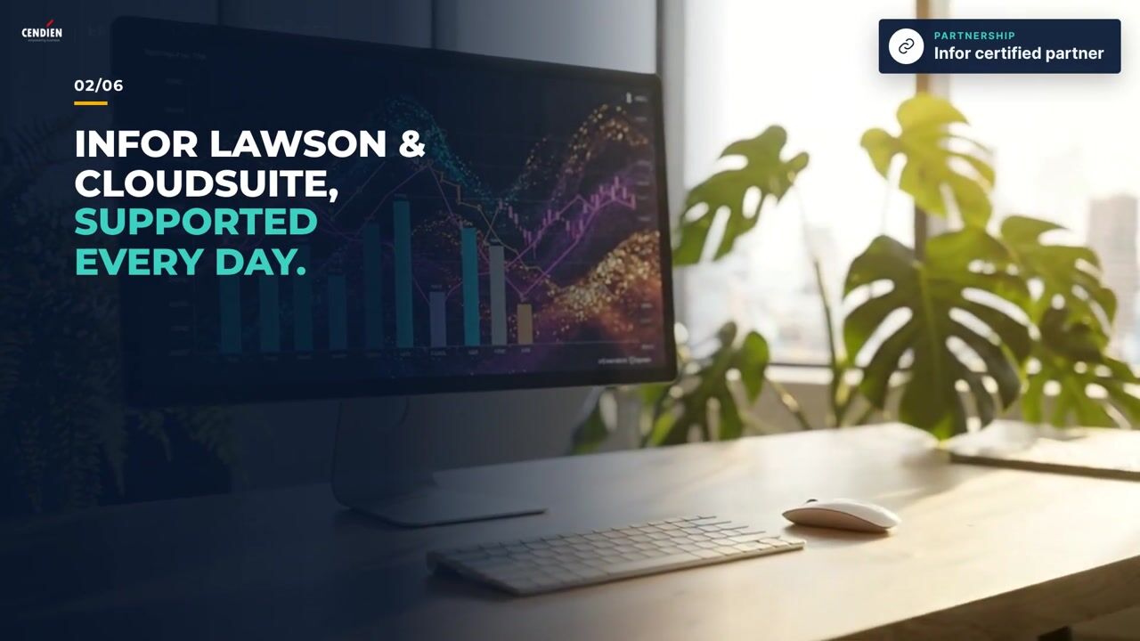 Video thumbnail for: Infor Lawson and CloudSuite support, and Lawson to Workday transitions | Cendien